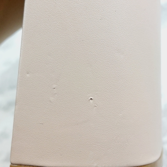 New Calvin Klein Quelyn Tan Leather Block Heel Sandals F932 - Picture 12 of 13